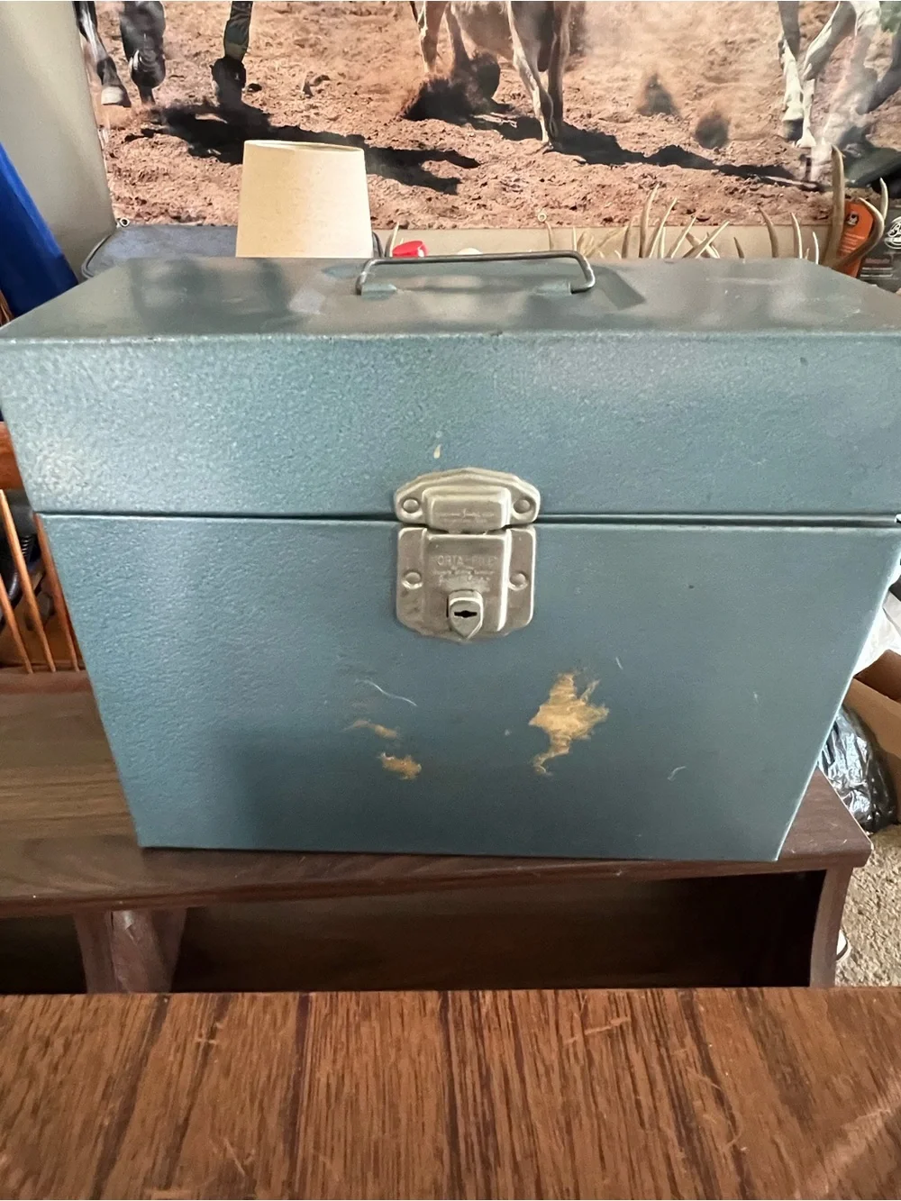 Set of 2 Vintage 70s Porta File Storage Boxes